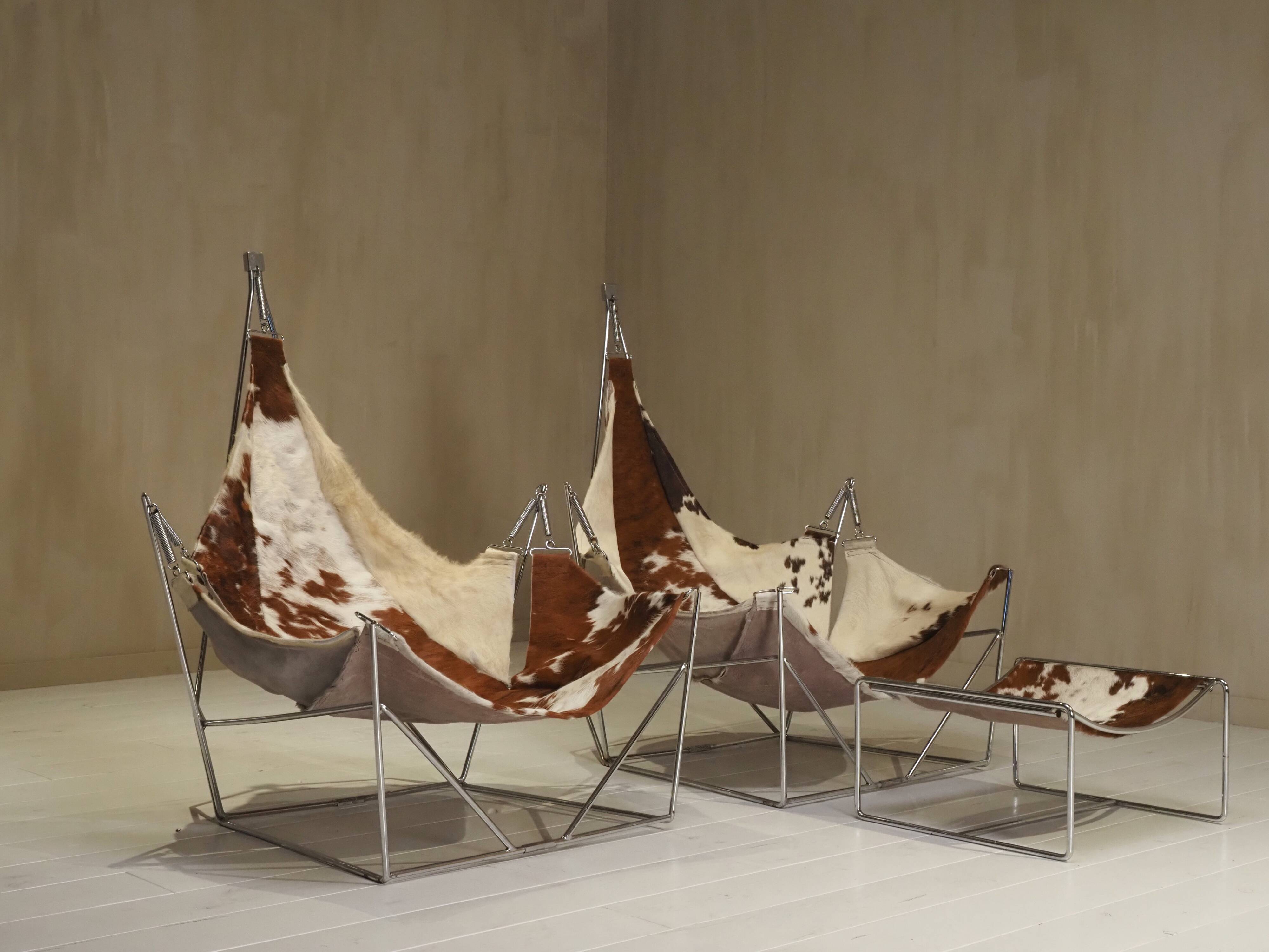 David's deck chairs and hammock by Odile Mir, France 1972