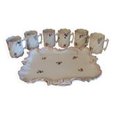 Antique Art Nouveau liqueur set in porcelain