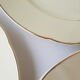 Set of 6 flat plates Villeroy and Boch ivory vintage gilding
