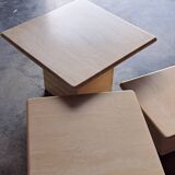 Tables gigognes travertin.