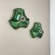 Set of Two Modernist Ceramic Fat Lava Wall Lights by Pan Ceramics, Germany
