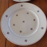Set of 4 old flat plates Luneville