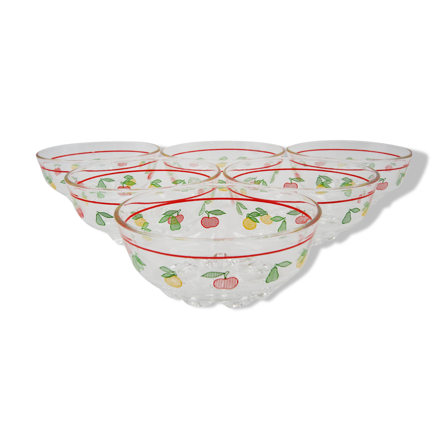 Series 6 dessert cuts vintage fruits