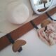 Wooden and metal wall hook