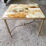Pair of onyx and brass bedside tables 1940