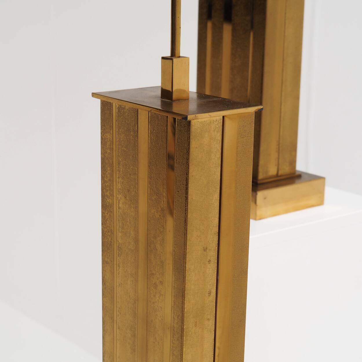 Pair of Large Brass Table Lamps by Willy Daro, Belgium, 1970s
