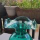 Vase en verre soufflé vert