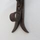 Series of 3 brutalist double wall candle holders in wrought iron beaten 40 years 50