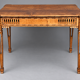 Solid oak coffee table in Louis XVI style.