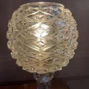 Lampe diamant en verre transparent