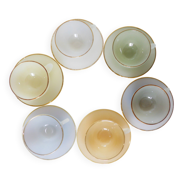 6 tasses et sous tasses harlequin 220651