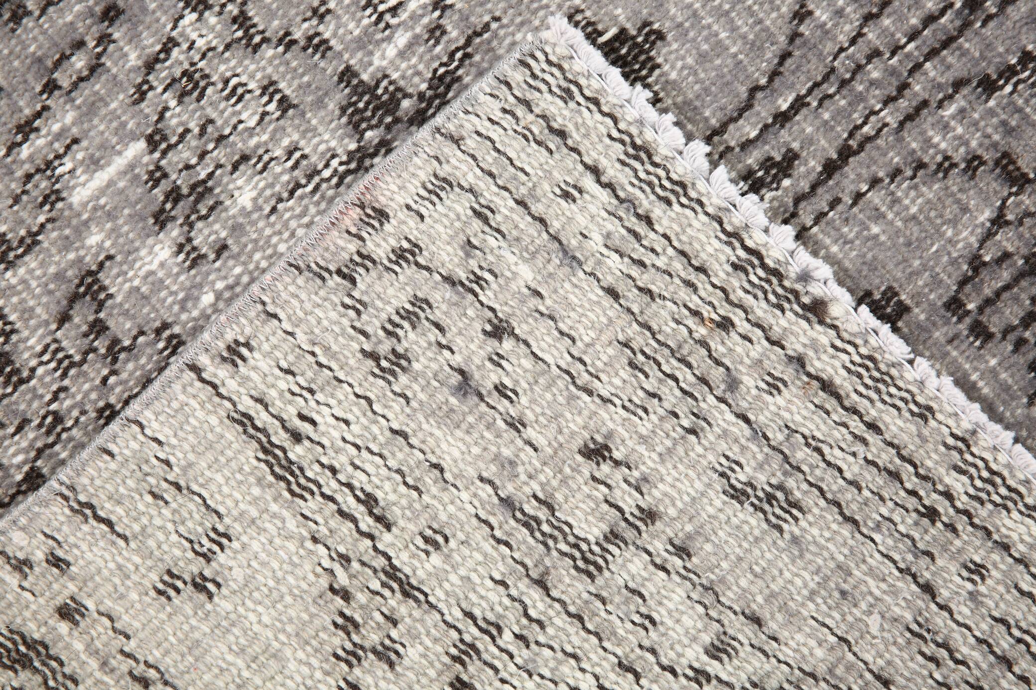 3x10 Gray & Black Vintage Runner Rug, 84x291Cm