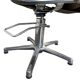 Chaise de bureau vintage brune avec cadre chromé