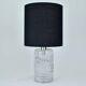 Mid-century solid crystal structured table lamp by Willem Heesen for Royal Leerdam