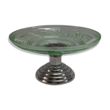 Cut glass and metal deco