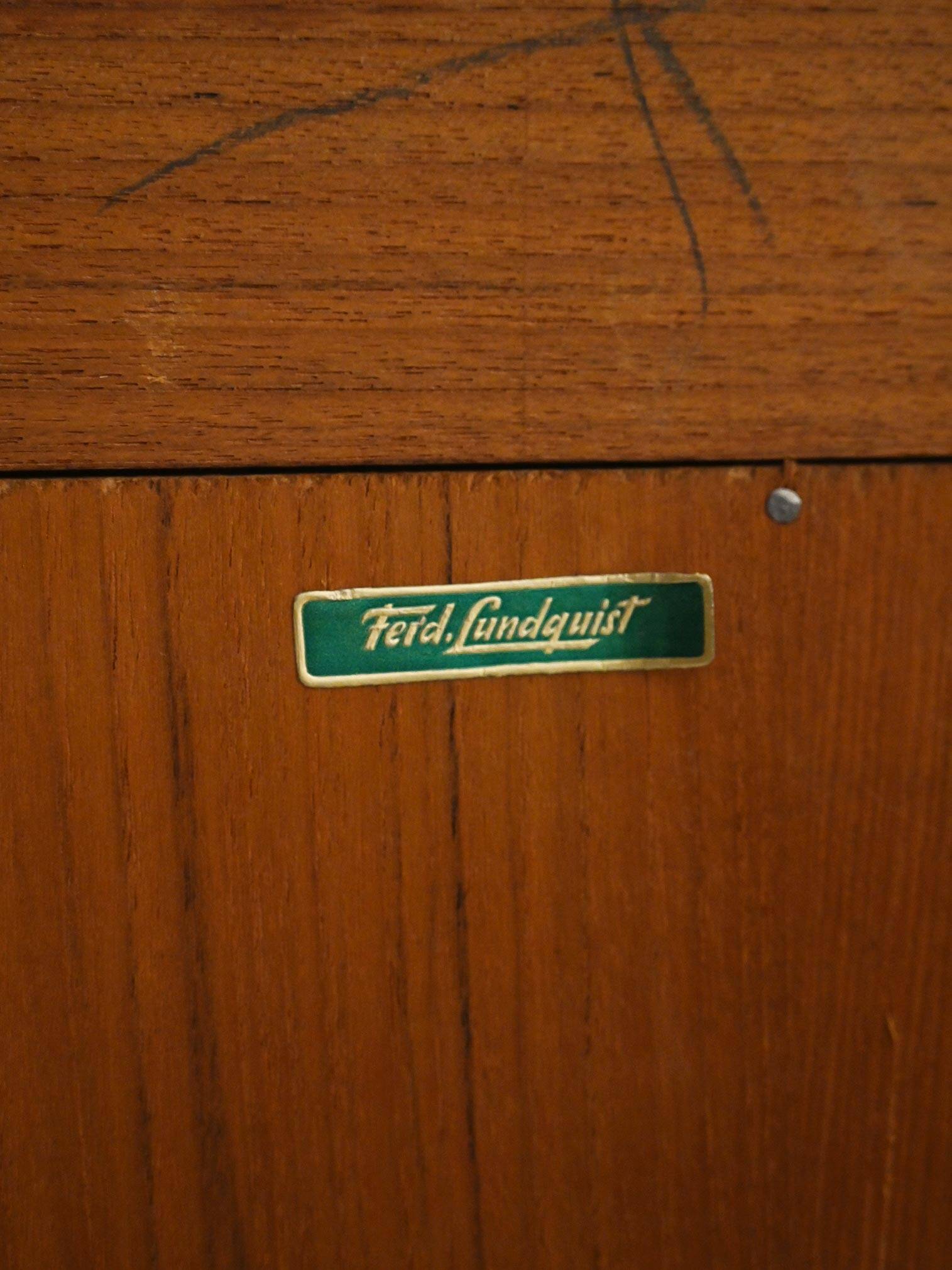 Scandinavian teak bookcase by Ferdinand Lundquist, 1960s