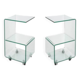Pair of glass tables
