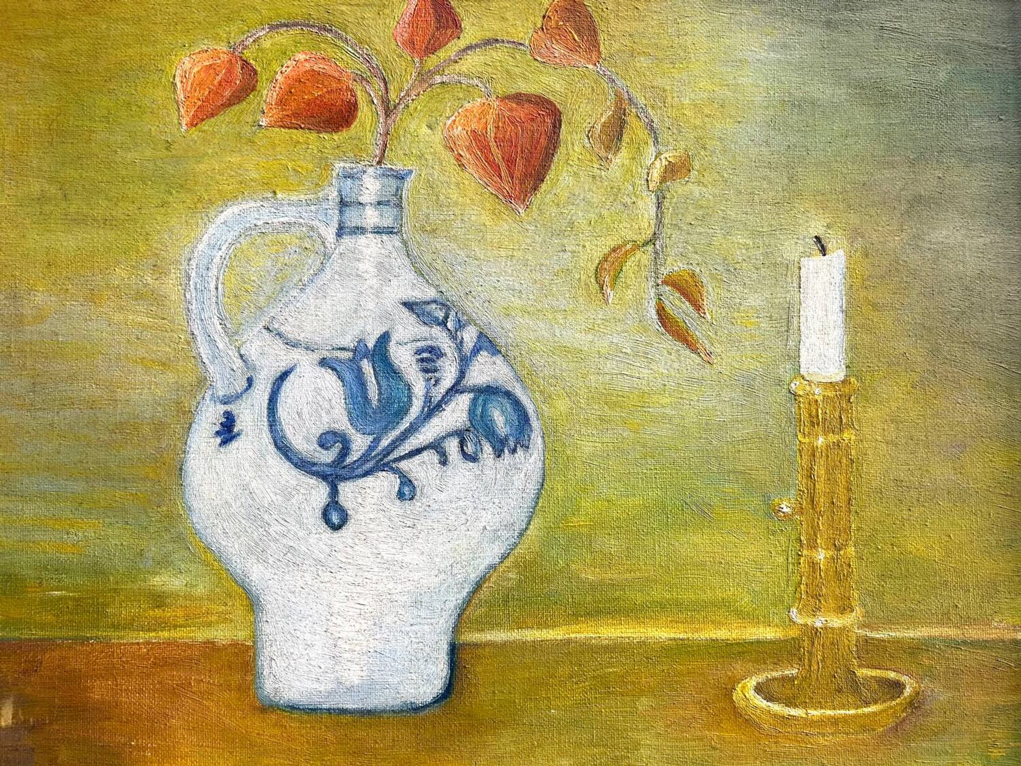 Oil on canvas. Still life. Dutch school. 20th century.