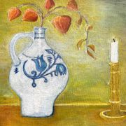 Oil on canvas. Still life. Dutch school. 20th century.