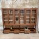 Solid wood display cabinet.