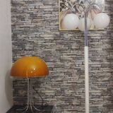 Floor lamp with tulip base and cascading globe 1980