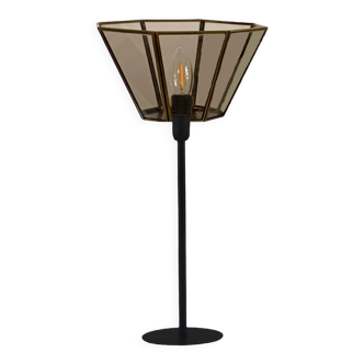 Table lamp with an old art deco type lampshade