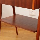 Pair of Scandinavian teak bedside tables, Carlström