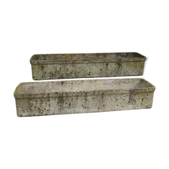 Pair of vintage fibrociment planters