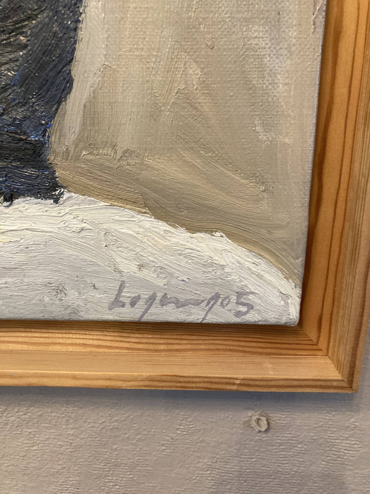 Omar Logang (1966), Oil on canvas depicting a Tuareg