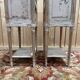 Pair of bedside tables – Louis XVI style – Painted wood, oak, brass, po