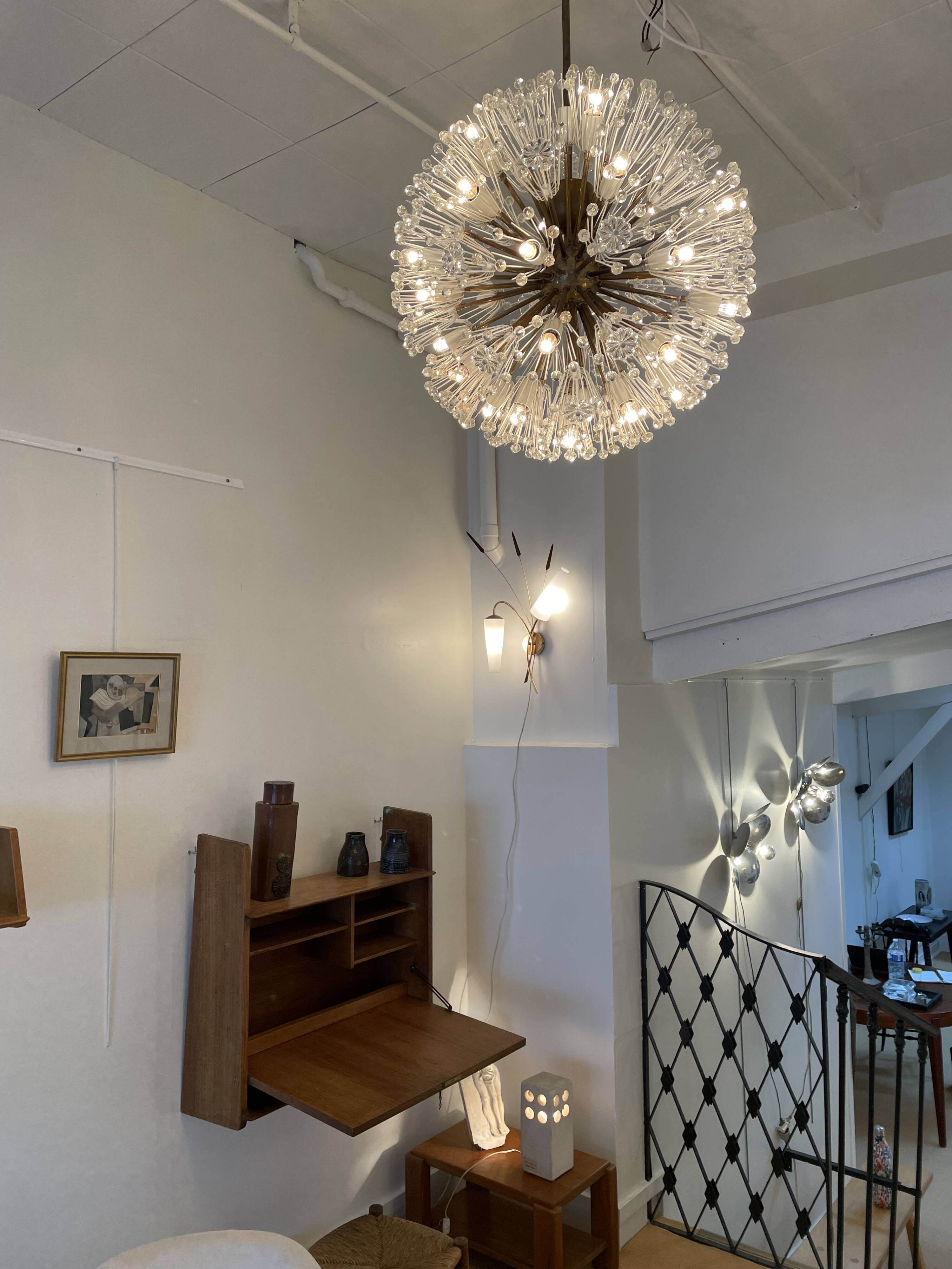 Large chandelier by Emile Stejnar, Austria, circa 1960.