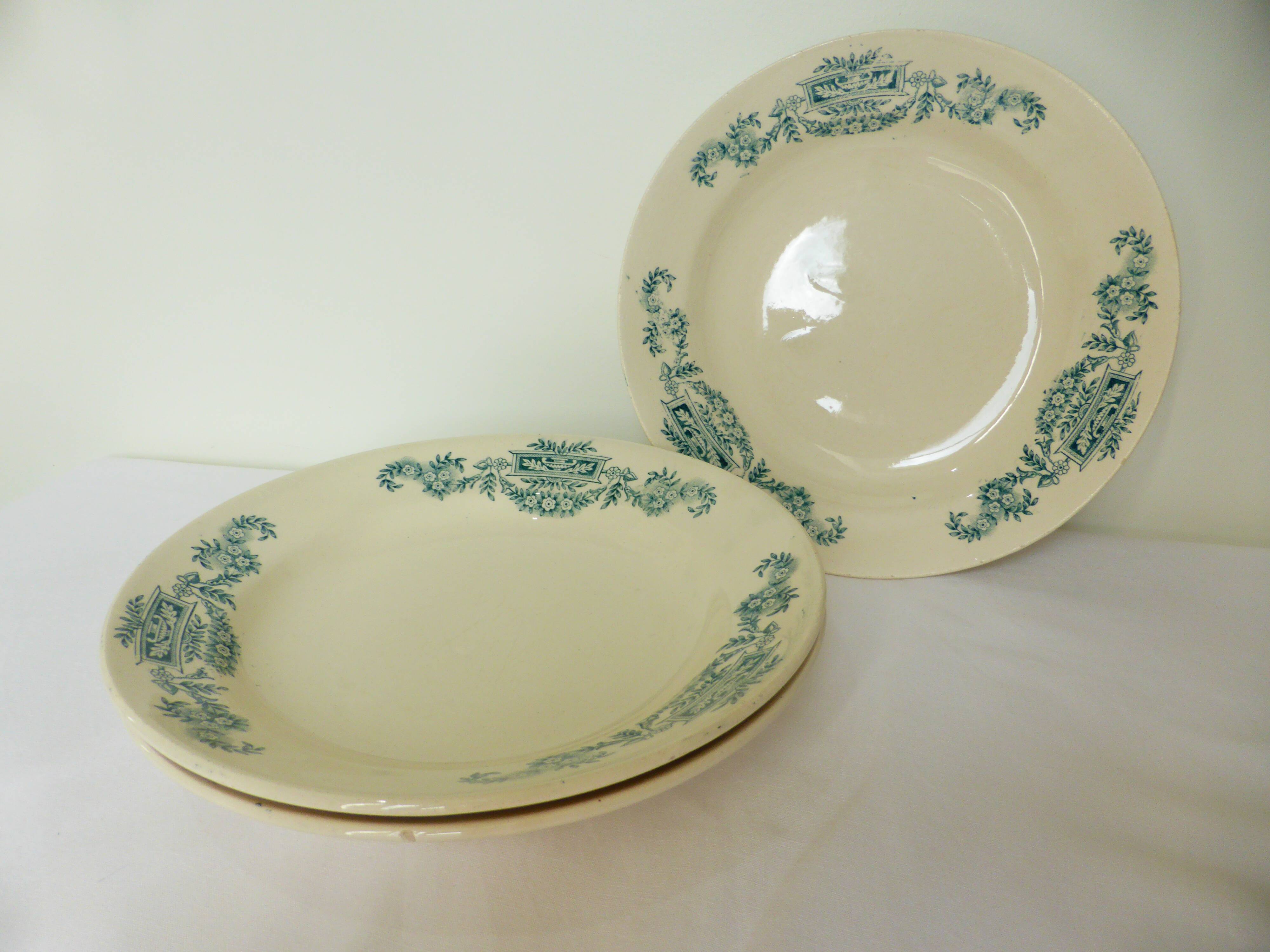 3 vintage deep plates from Longchamp model Lutèce 220523