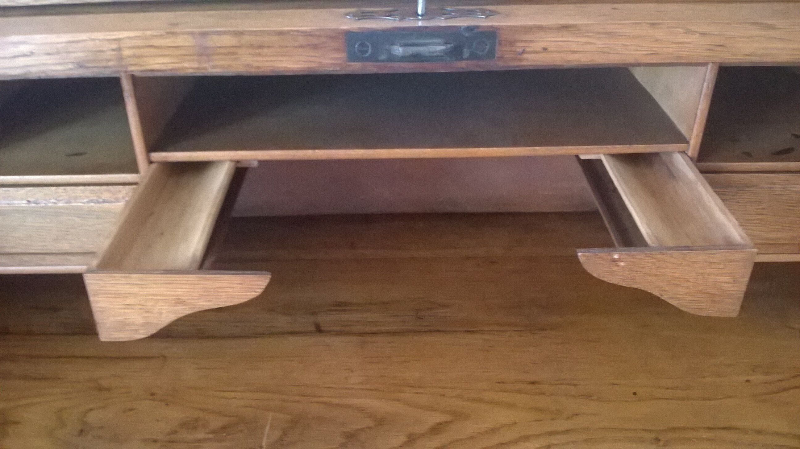 American desk with oak curtain