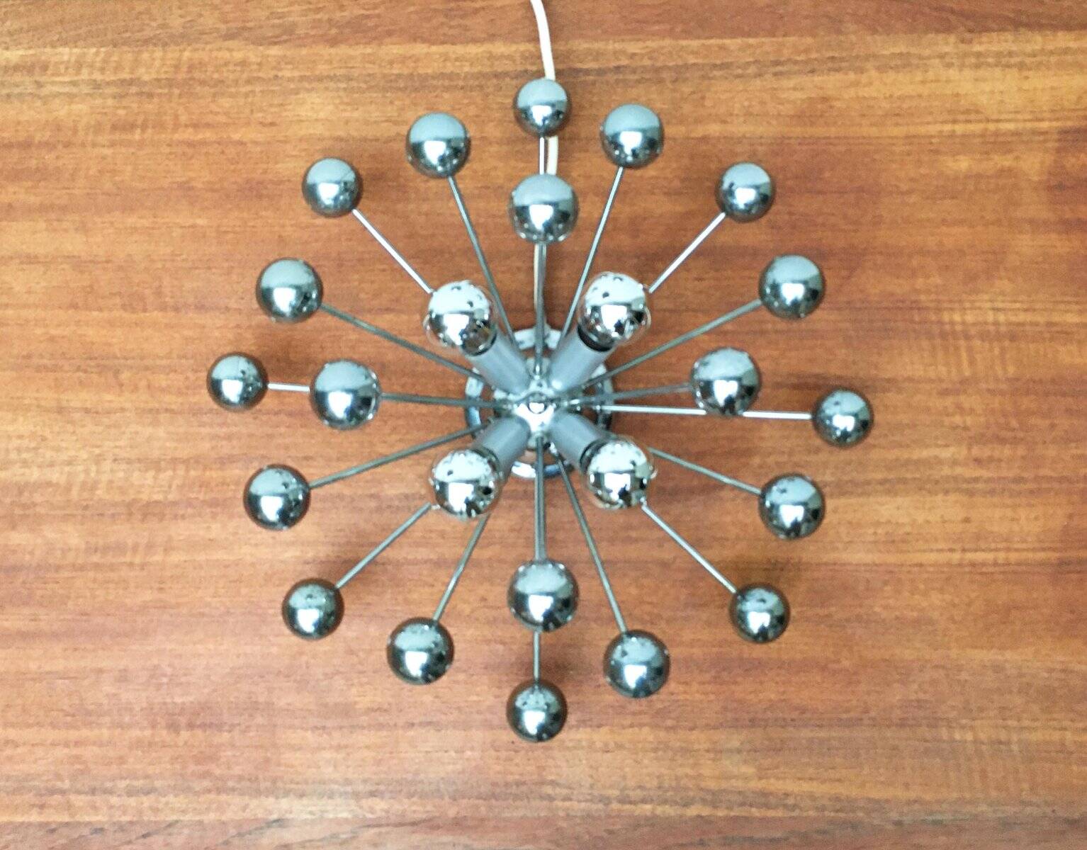 German atomic table lamp from the mid-century space age by Cosack.