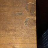 A schoolmaster's desk and chairs