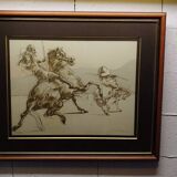 Large size AUTHENTIC lithograph painting by Claude WEISBUCH