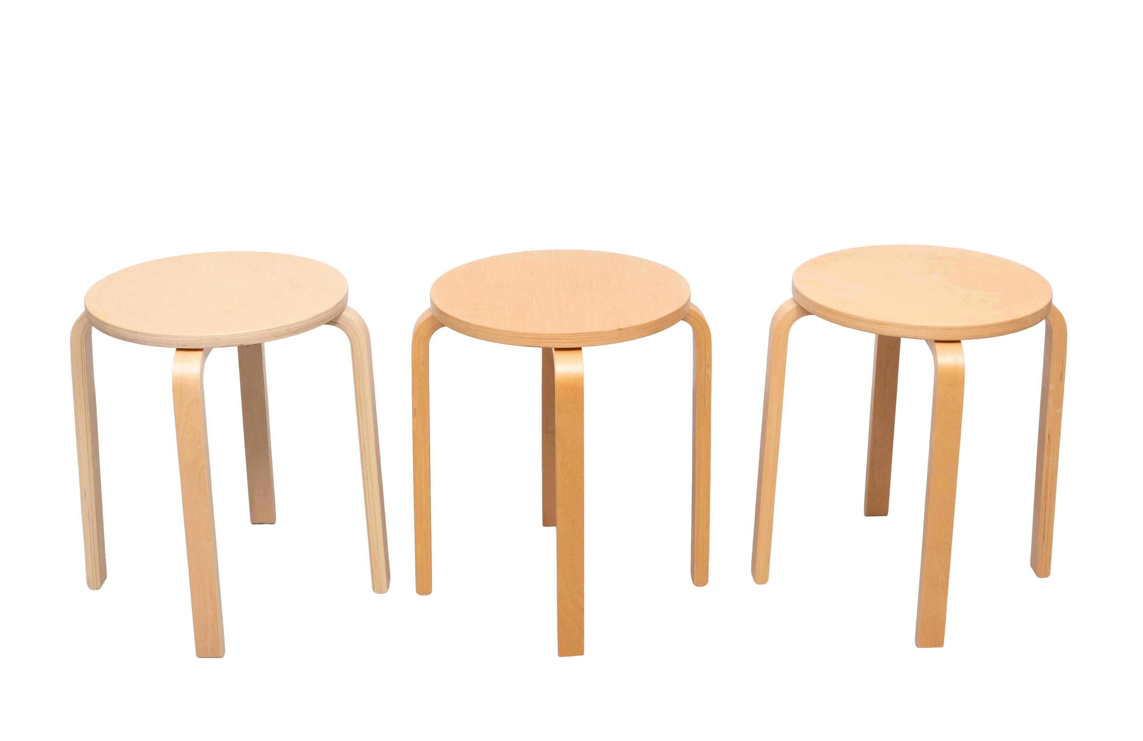 Tabourets Ikea Frosta ensemble de trois années 1980