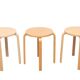 Tabourets Ikea Frosta ensemble de trois années 1980