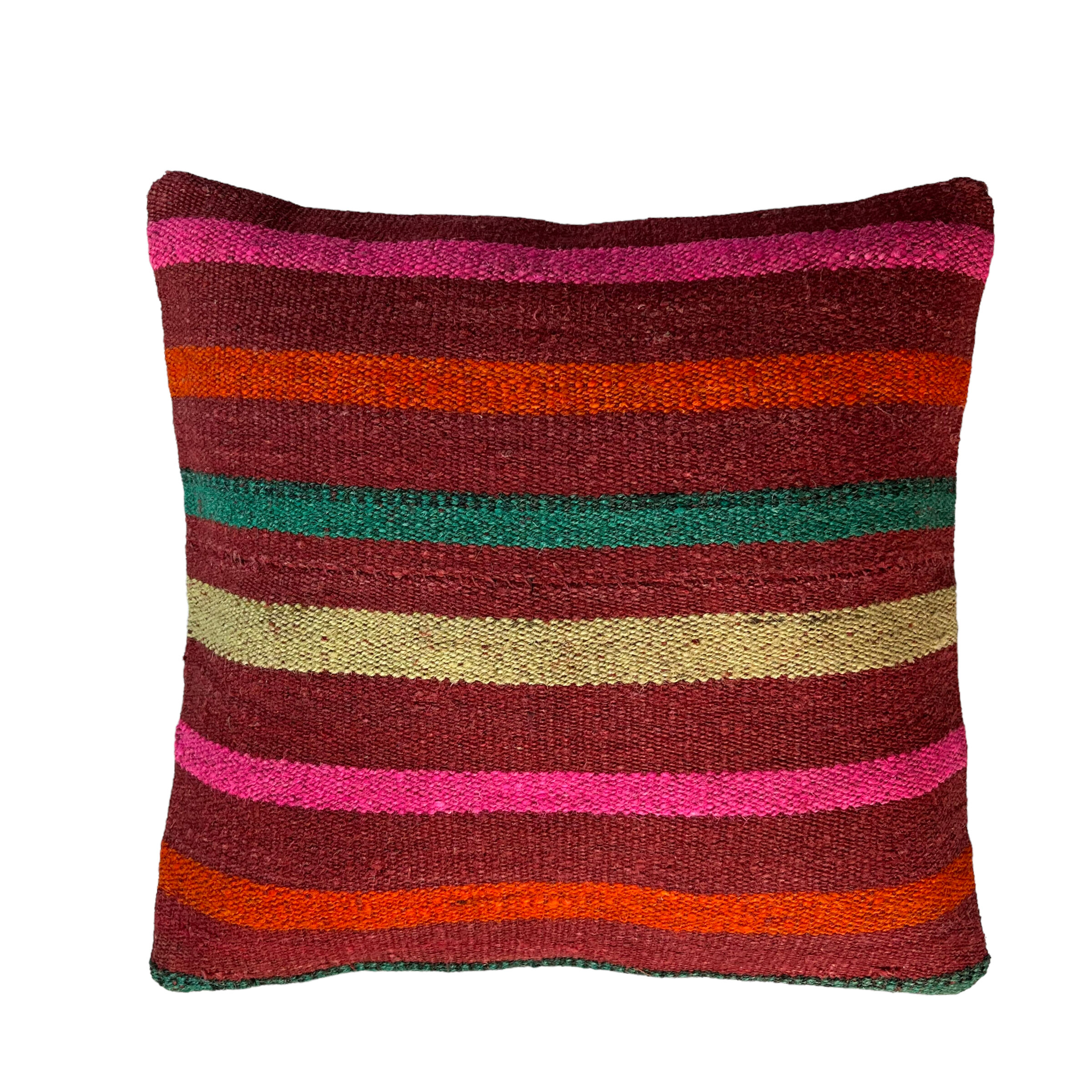 Vintage turkish kilim cushion cover 40 x 40 cm
