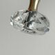 Vintage crystal and brass candlestick
