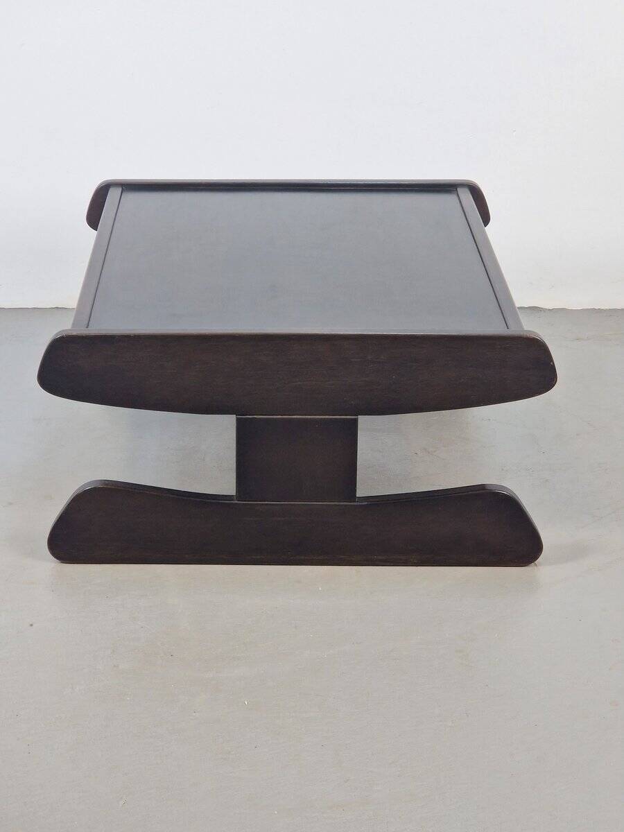 Postmodern Architectural Wooden Coffee Table, Germany, 1970s