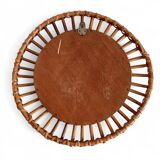 Mid-Century Bamboo Sunburst Mirror, France, Franco Albini Style, 1950s