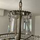 Large crystal chandelier with cascade of pendants from the 60s and 70s