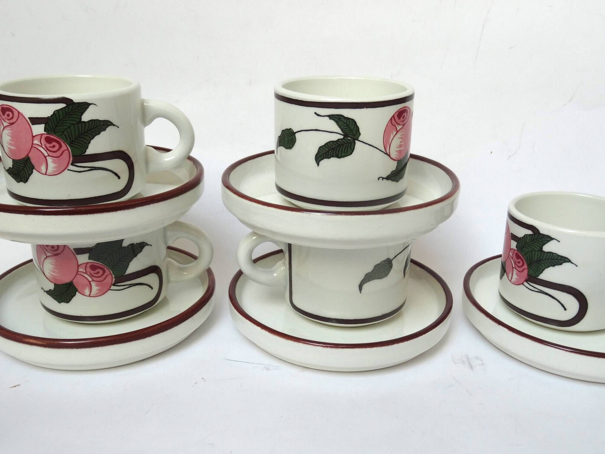6 Art Deco coffee cups Salins