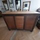 Oak shelving unit
