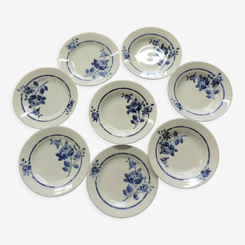 Set of eight plates in Saint Amand 30/40s