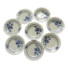 Set of eight plates in Saint Amand 30/40s