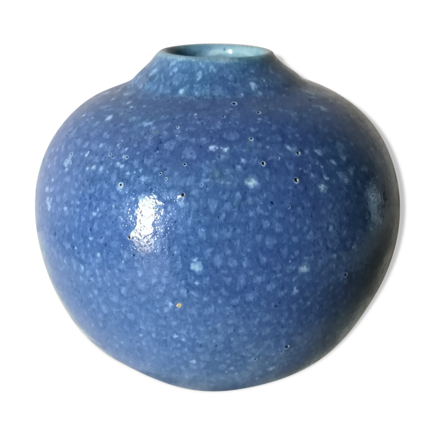 Blue ball vase