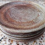Stoneware service signed 3 courses and 6 plates
