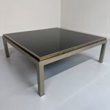 Large Jansen style marble and brass coffee table, , 1970s vintage
